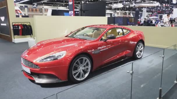 Nonthaburi Noviembre Aston Martin Vanquish Exhibe 35ª Exposición Internacional Automóviles — Vídeo de stock