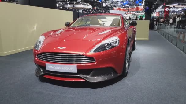 Nonthaburi Noviembre Aston Martin Vanquish Exhibe 35ª Exposición Internacional Automóviles — Vídeo de stock