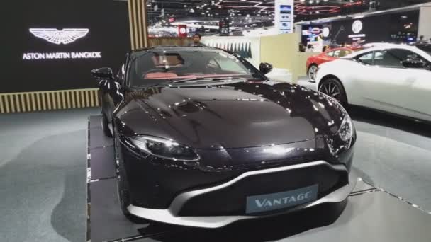 Nonthaburi Listopada Aston Martin Vantage Samochodów Wystawie Tajlandia International Motor — Wideo stockowe