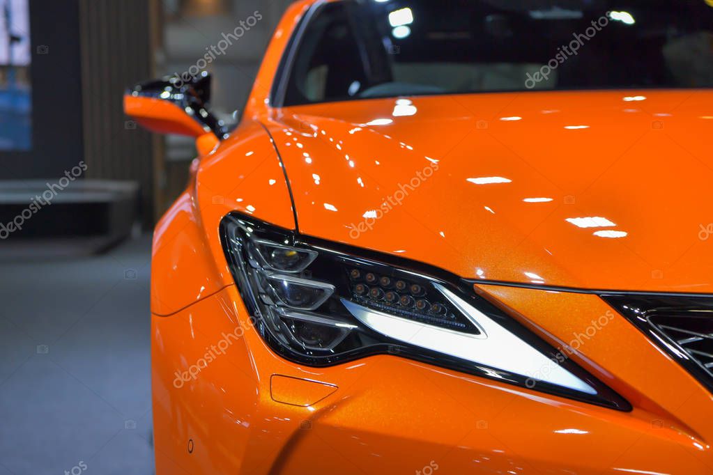 NONTHABURI - NOVEMBER 28: Lexus RC 300 car on display at The 35th Thailand International Motor Expo on November 28, 2018 in Nonthaburi, Thailand.
