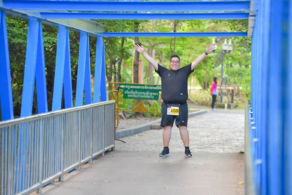 Bangkok February Unidentified Mini Marathon Runner Run Smooth Silk 2019 — Stock Photo, Image
