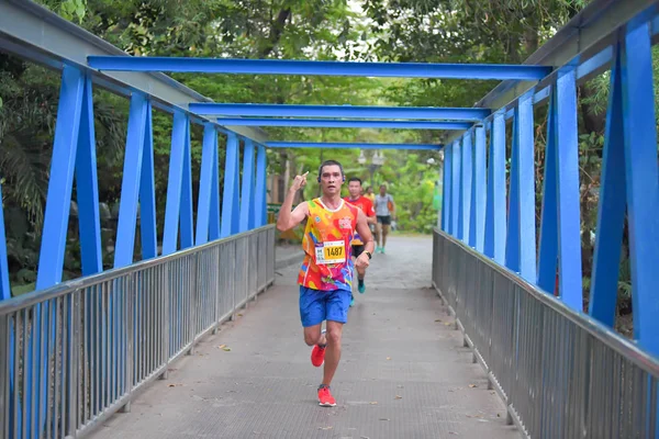 Bangkok February Unidentified Mini Marathon Runner Run Smooth Silk 2019 — Stock Photo, Image