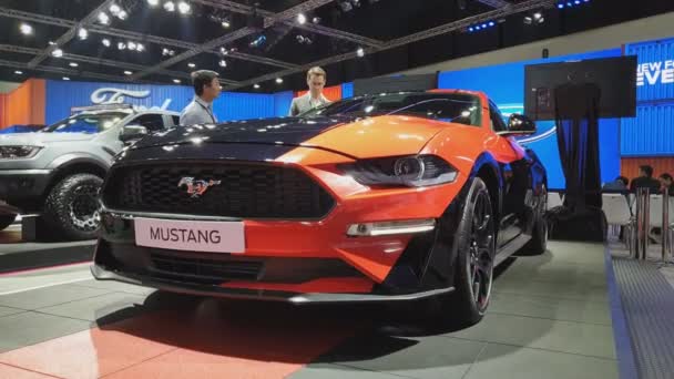Нонтабури Марта Автомобиль Ford Mustang Международном Автосалоне Бангкоке 2019 Марта — стоковое видео
