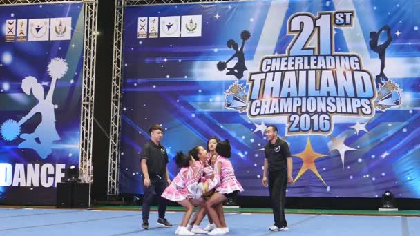 Bangkok Aralık Cheerleading Tayland Şampiyonası 2016 Bangkok Tayland Daki Fashion — Stok video