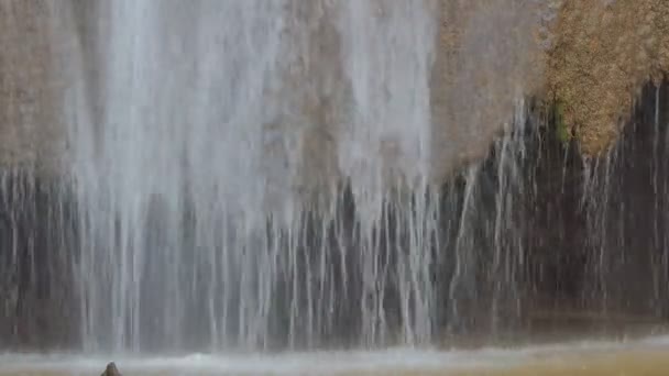 Wasserfall Tropischen Regenwald Saraburi Thailand — Stockvideo
