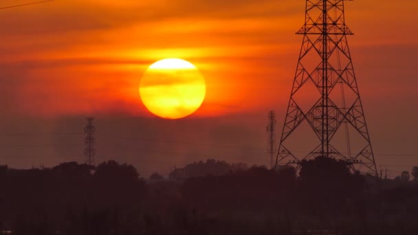 Ηλιοβασίλεμα Στην Εξοχή Πραγματικό Χρόνο — Αρχείο Βίντεο