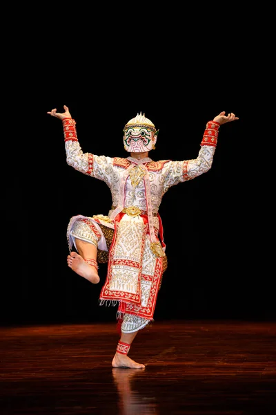 Ramayana Ramakien Khon Uma Dança Tradicional Tailandesa Das Artes Palco — Fotografia de Stock