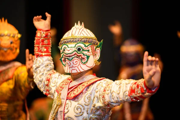 Ramayana Ramakien Veya Khon Tayland Sahnedeki Geleneksel Sanat Dansıdır Maymun — Stok fotoğraf