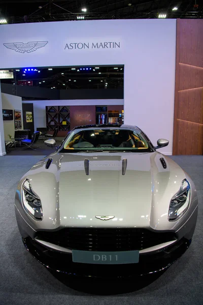 2007年7月14日 Aston Martin Db11汽车在泰国农塔布里举行的第41届Bangkok国际货币博览会2020上展出 — 图库照片