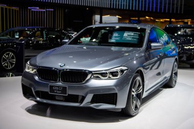 BMW 630i GT M Spor Araba 41. BANGKOK Uluslararası MOTOR Şov 2020 'de 14 Temmuz 2020' de Nonthaburi, Tayland 'da sergileniyor..