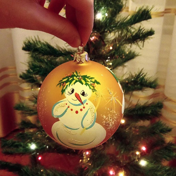 Χριστουγεννιάτικο Δέντρο Διακοσμήσεις Διακοσμήσεις Διακοπών — Φωτογραφία Αρχείου