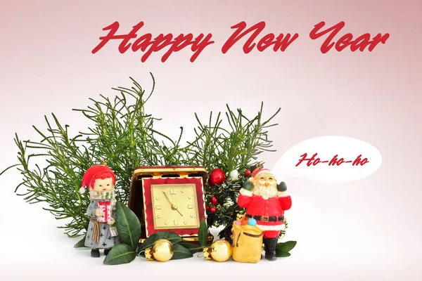 Navidad Feliz Año Nuevo Composición Navideña Decoraciones Navidad — Foto de Stock