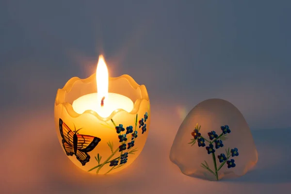 装飾的な蝋燭 美しい光 — ストック写真