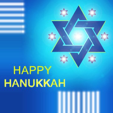 Davut'un Yıldızı üzerinde mavi bir arka plan mavi. İllüstrasyon