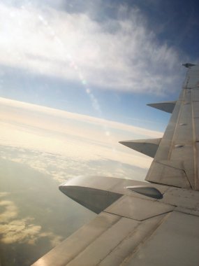 Uçak kanadı. Uçak gökyüzünde