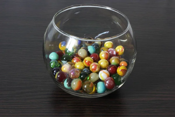 Декоративні Скляні Кульки Вазі Стокове Зображення