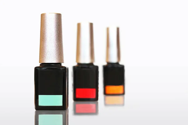 Verniz Nas Unhas Grande Seleção Esmalte Manicure — Fotografia de Stock