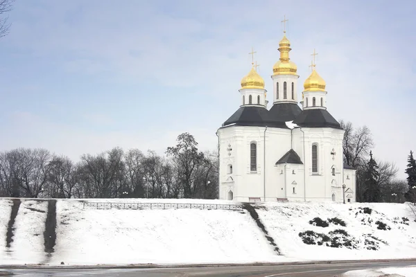 Церковь Красивая Церковь Зимой — стоковое фото