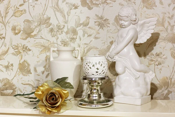 Golden Decorative Rose Scenery Interior — Stock Photo, Image