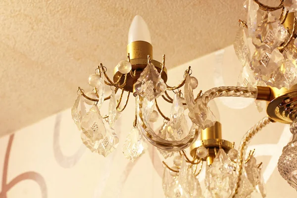 Crystal Chandelier Close — Stock Photo, Image