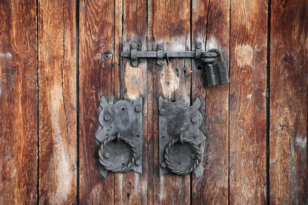 古い木製のドア ロック — ストック写真