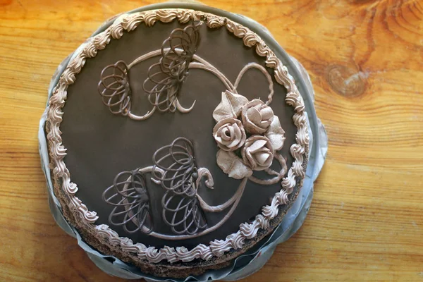 Шоколадний Торт Кондитерські Прикраси — стокове фото
