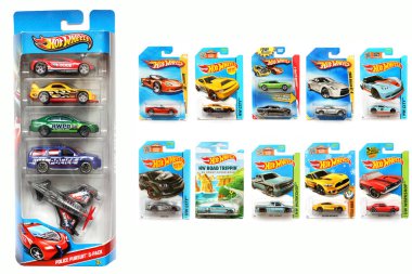Odessa, Ukrayna - Kasım, 2017: Hot Wheels. Çocuklar oyuncak. Makineleri. Beyaz bir arka plan üzerinde oyuncaklar