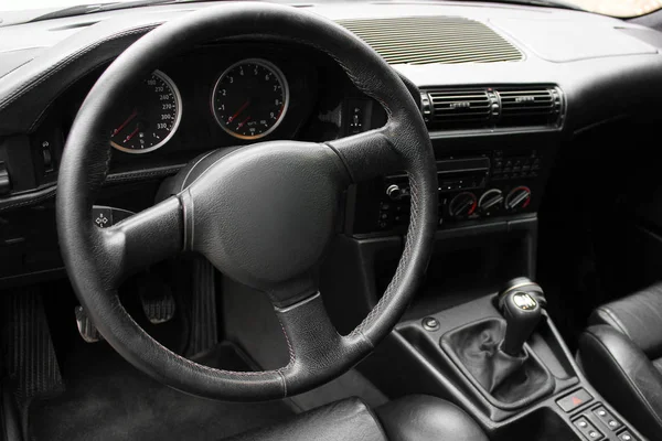 Vista Interior Automóvel Moderno Mostrando Painel — Fotografia de Stock