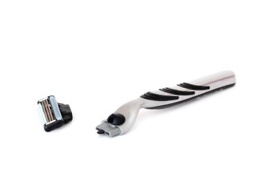 beyaz zemin üzerine jilet