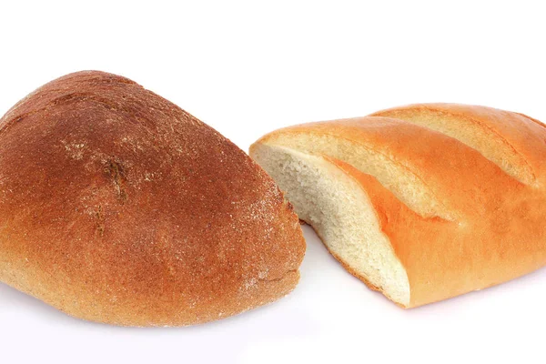 Bread Long Loaf White Background — Stock Photo, Image