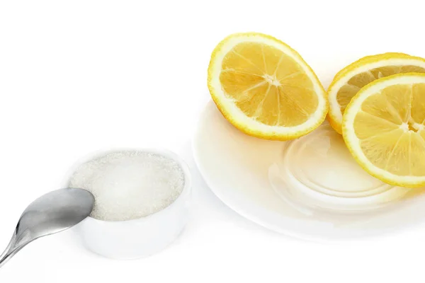 Limão Prato Açúcar — Fotografia de Stock