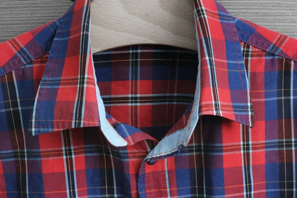 Textura Camisa Flanela Quadriculada — Fotografia de Stock