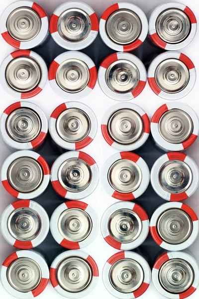 Baterias Fundo Branco — Fotografia de Stock