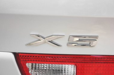 Kiev, Ukrayna - 16 Haziran 2018: Bmw araba yakın çekim. Logo 