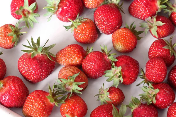 Erdbeere Hintergrund Der Erdbeeren — Stockfoto