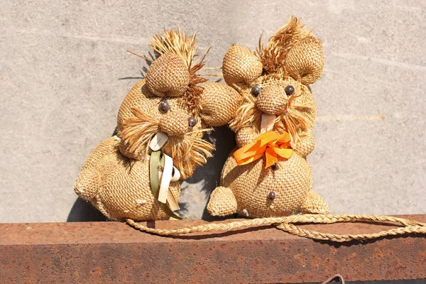 Burlap mouse toy. Handmade toy