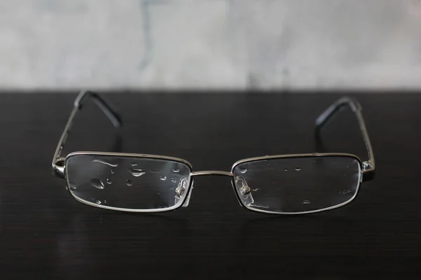 Γυαλιά Για Φόντο Ξύλινη — Φωτογραφία Αρχείου