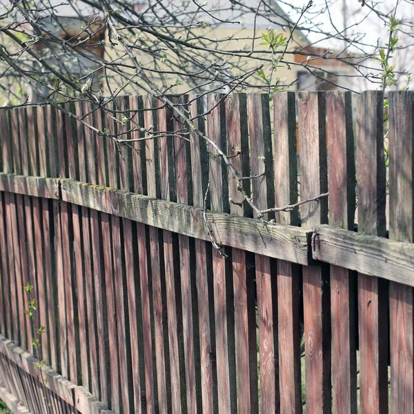 Wooden fence close up