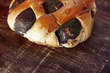 Haşhaş tohumu yakın çekim ile pişirme