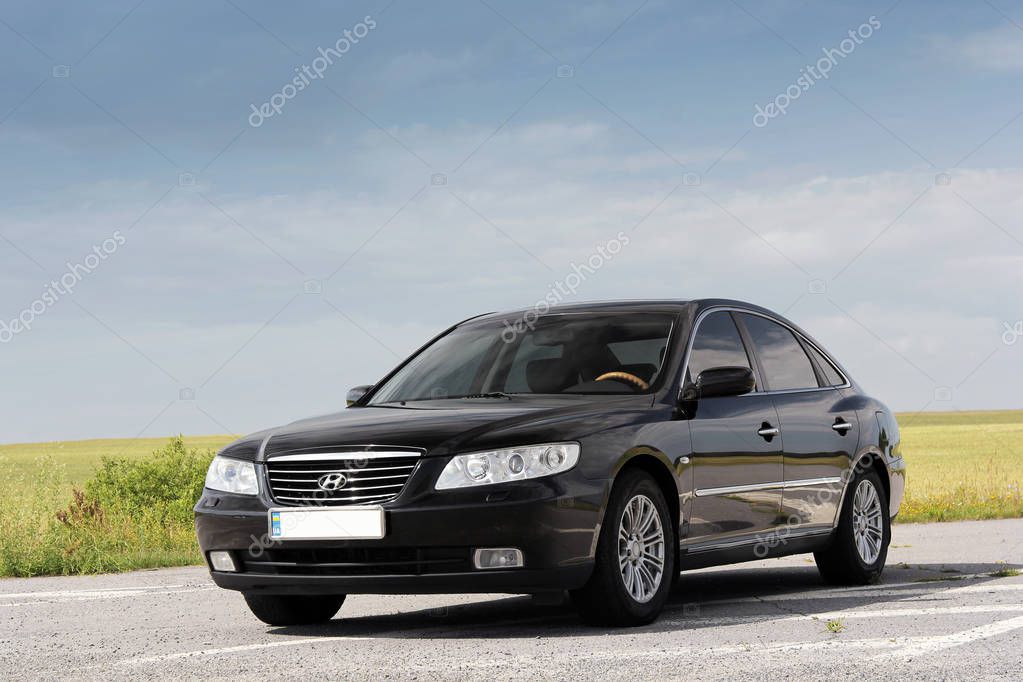 Kiev, Ukraine - August 6, 2018: Hyundai Grandeur on the road