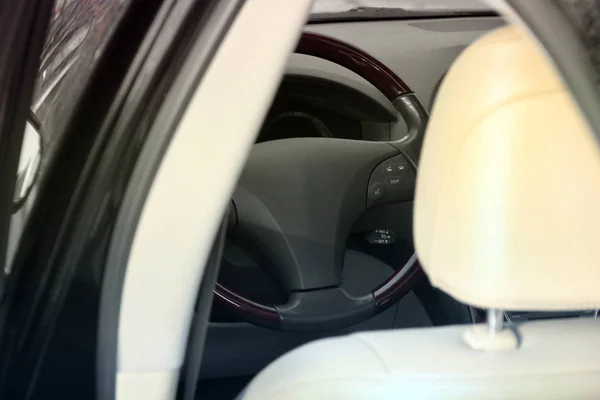 View Interior Modern Automobile Showing Dashboard — Stock Photo, Image