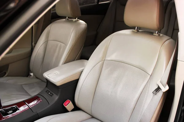 Leather Car Seat Car Interior Details — Stock Photo, Image