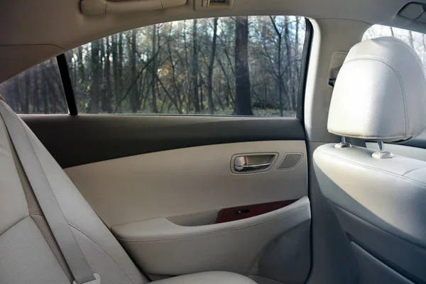Leather Seats Interior Luxury Car — Stock Photo, Image