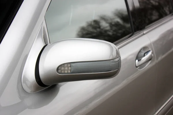 Rearview Mirror Silver Car — Stock Photo, Image