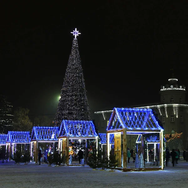 Chernihiv Ukraine Dezember 2018 Neujahrsbaum Der Innenstadt — Stockfoto