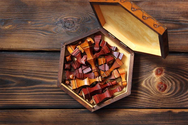 Fa sakk fából készült háttér — Stock Fotó