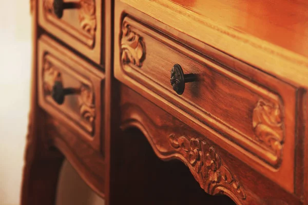 Parte de la mesa antigua de madera — Foto de Stock
