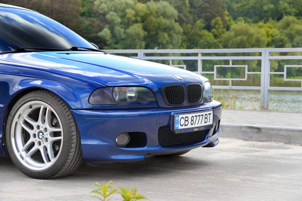 Czernihów, Ukraina-24 maja, 2019: BMW E46 samochód sportowy w CIT — Zdjęcie stockowe