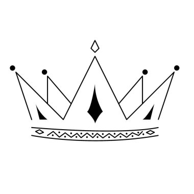 Taç. Illüstrasyon. Temiz bir arka plan üzerinde güzel taç