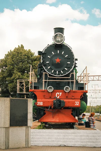 Cherkasy, Ukrayna - 31 Temmuz 2019: Tren yakın çekim. — Stok fotoğraf